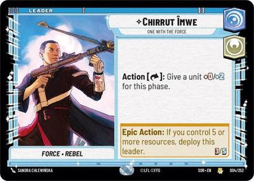 Chirrut Imwe, One With The Force (Spark of Rebellion)(SOR-004/252)(R)