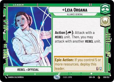 Leia Organa, Alliance General (Spark of Rebellion)(SOR-009/252)(C)