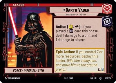 Darth Vader, Dark Lord of the Sith (Spark of Rebellion)(SOR-010/252)(S)
