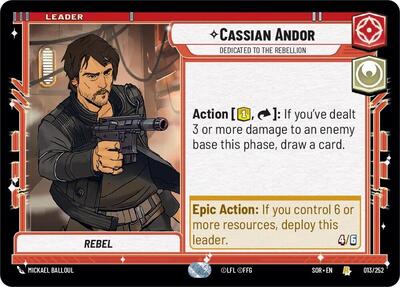 Cassian Andor, Dedicated to the Rebellion (Spark of Rebellion)(SOR-013/252)(R)