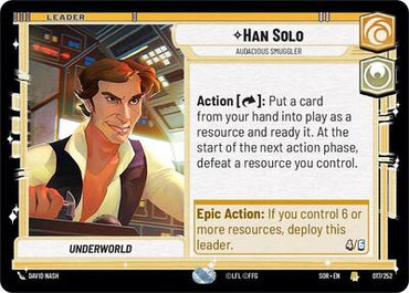 Han Solo, Audacious Smuggler (Spark of Rebellion)(SOR-017/252)(R)