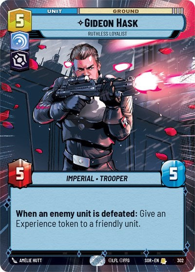 Gideon Hask, Ruthless Loyalist - Hyperspace - Foil (Spark of Rebellion)(SOR-302/510)(R)