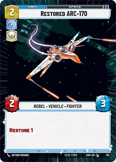 Restored ARC-170 - Hyperspace - Foil (Spark of Rebellion)(SOR-310/510)(C)