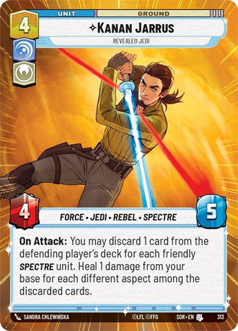 Kanan Jarrus, Revealed Jedi - Hyperspace - Foil (Spark of Rebellion)(SOR-313/510)(U)
