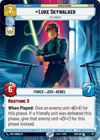 Luke Skywalker, Jedi Knight - Hyperspace (Spark of Rebellion)(SOR-317/510)(L)