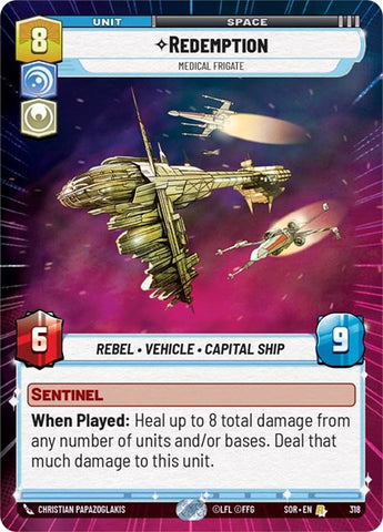 Redemption, Medical Frigate - Hyperspace - Foil (Spark of Rebellion)(SOR-318/510)(R)