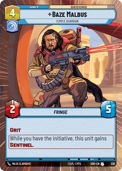 Baze Malbus, Temple Guardian - Hyperspace (Spark of Rebellion)(SOR-330/510)(U)