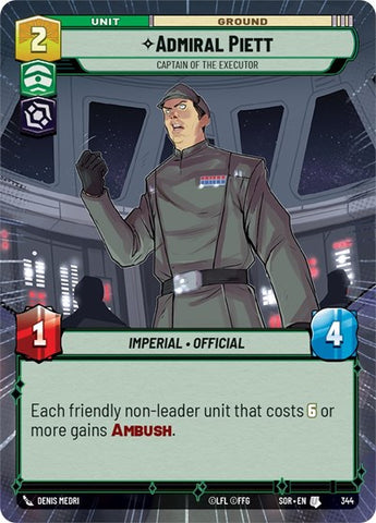 Admiral Piett, Captain of the Executor - Hyperspace - Foil (Spark of Rebellion)(SOR-344/510)(U)