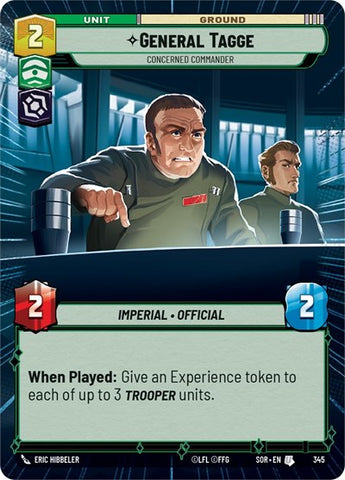 General Tagge, Concerned Commander - Hyperspace - Foil (Spark of Rebellion)(SOR-345/510)(U)
