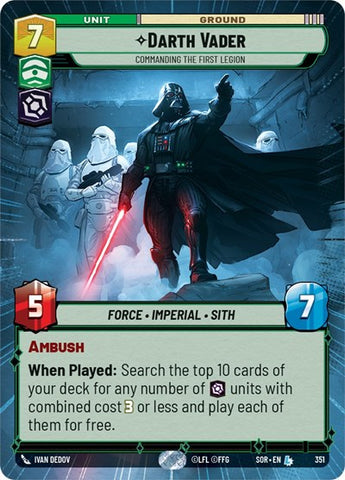 Darth Vader, Commanding the First Legion - Hyperspace (Spark of Rebellion)(SOR-351/510)(L)