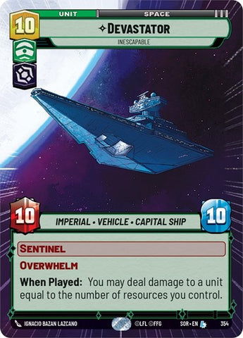 Devastator, Inescapable - Hyperspace - Foil (Spark of Rebellion)(SOR-354/510)(L)