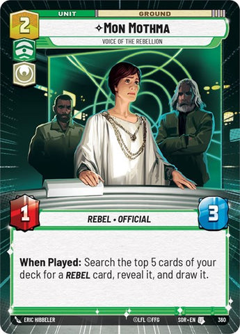 Mon Mothma, Voice of the Rebellion - Hyperspace - Foil (Spark of Rebellion)(SOR-360/510)(U)