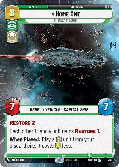 Home One, Alliance Flagship - Hyperspace - Foil (Spark of Rebellion)(SOR-366/510)(L)