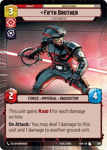 Fifth Brother, Fear Hunter - Hyperspace - Foil (Spark of Rebellion)(SOR-395/510)(U)