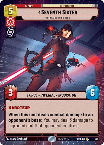 Seventh Sister, Implacable Inquisitor - Hyperspace - Foil (Spark of Rebellion)(SOR-397/510)(R)