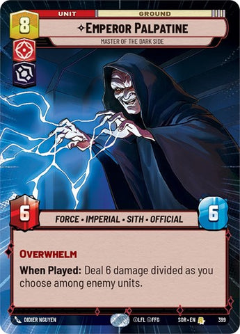 Emperor Palpatine, Master of the Dark Side - Hyperspace - Foil (Spark of Rebellion)(SOR-399/510)(R)