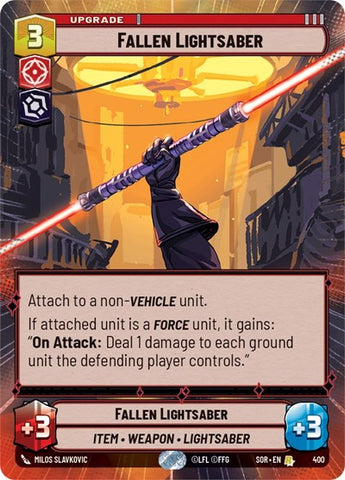 Fallen Lightsaber - Hyperspace (Spark of Rebellion)(SOR-400/510)(R)
