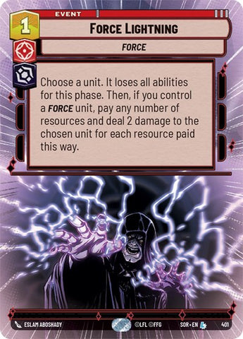 Force Lightning - Hyperspace - Foil (Spark of Rebellion)(SOR-401/510)(L)