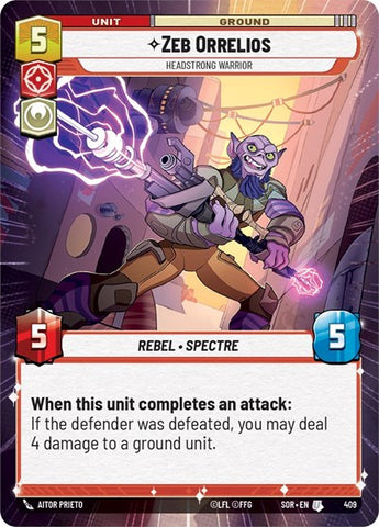 Zeb Orrelios, Headstrong Warrior - Hyperspace (Spark of Rebellion)(SOR-409/510)(U)