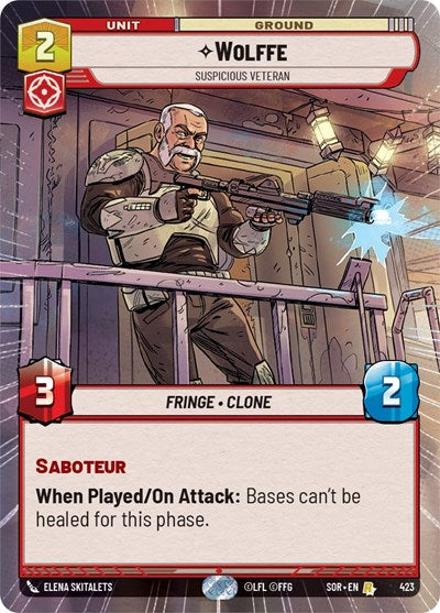 Wolffe, Suspicious Veteran - Hyperspace (Spark of Rebellion)(SOR-423/510)(R)