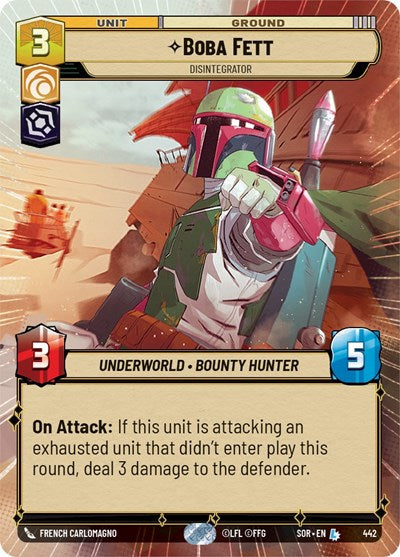 Boba Fett, Disintegrator - Hyperspace (Spark of Rebellion)(SOR-442/510)(L)