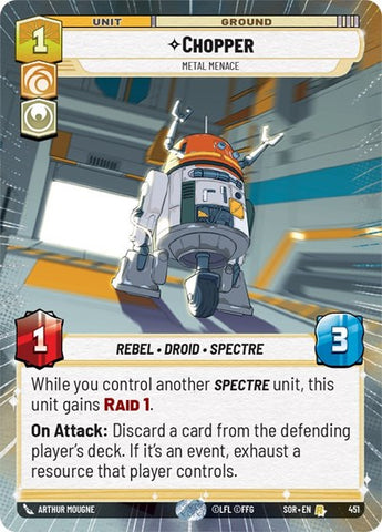 Chopper, Metal Menace - Hyperspace - Foil (Spark of Rebellion)(SOR-451/510)(R)