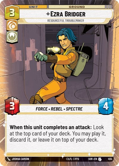 Ezra Bridger, Resourceful Troublemaker - Hyperspace - Foil (Spark of Rebellion)(SOR-454/510)(U)