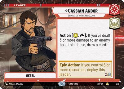 Cassian Andor, Dedicated to the Rebellion - Hyperspace (Spark of Rebellion)(SOR-279/510)(R)