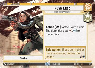 Jyn Erso, Resisting Oppression - Hyperspace (Spark of Rebellion)(SOR-284/510)(C)