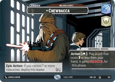 Chewbacca, Walking Carpet (Showcase) - Foil (Spark of Rebellion)(SOR-255/510)(C)