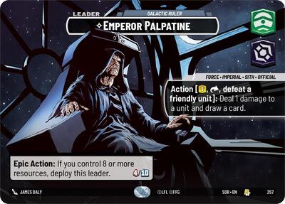Emperor Palpatine, Galactic Ruler (Showcase) - Foil (Spark of Rebellion)(SOR-257/510)(R)