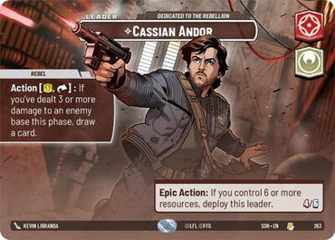 Cassian Andor, Dedicated to the Rebellion (Showcase) - Foil (Spark of Rebellion)(SOR-263/510)(R)