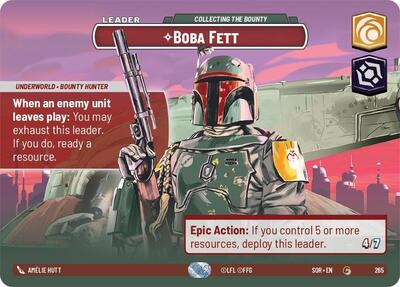 Boba Fett, Collecting the Bounty (Showcase) - Foil (Spark of Rebellion)(SOR-265/510)(C)