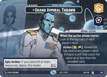 Grand Admiral Thrawn, Patient and Insightful (Showcase) - Foil (Spark of Rebellion)(SOR-266/510)(R)