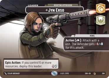 Jyn Erso, Resisting Oppression (Showcase) - Foil (Spark of Rebellion)(SOR-268/510)(C)
