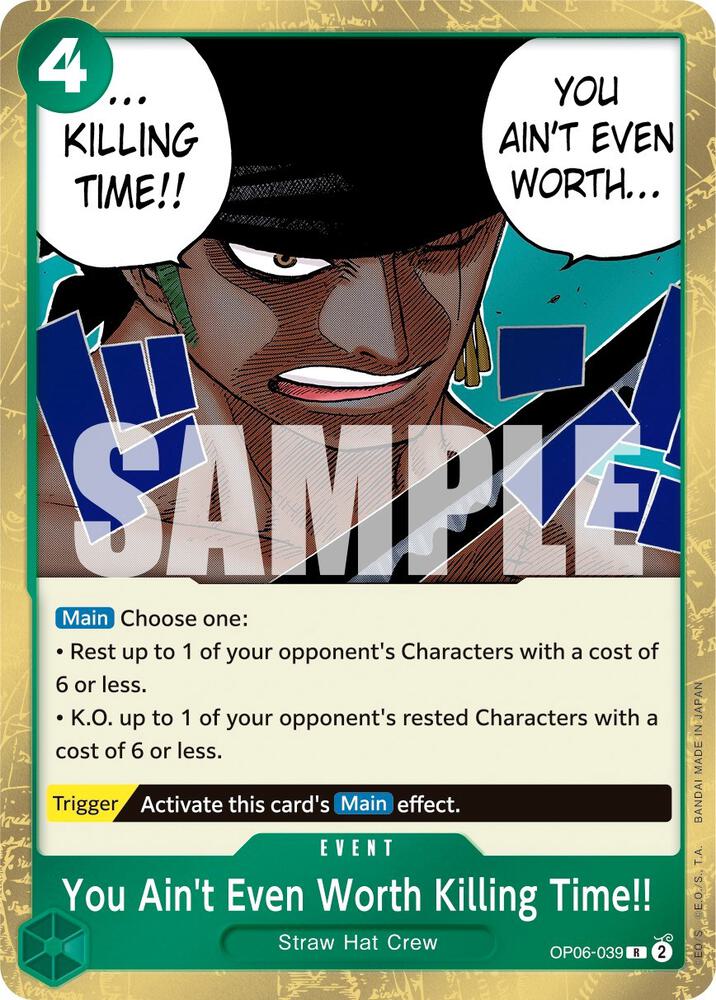 You Ain't Even Worth Killing Time!! - Foil (Wings of the Captain)(OP06-039)(R)