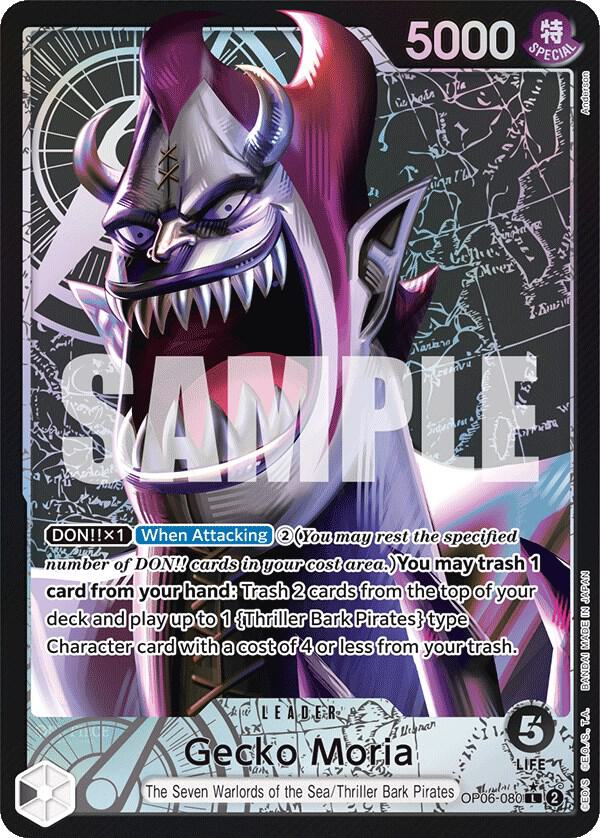 Gecko Moria (080) - Alternate Art - Foil (Wings of the Captain)(OP06-080)(L)