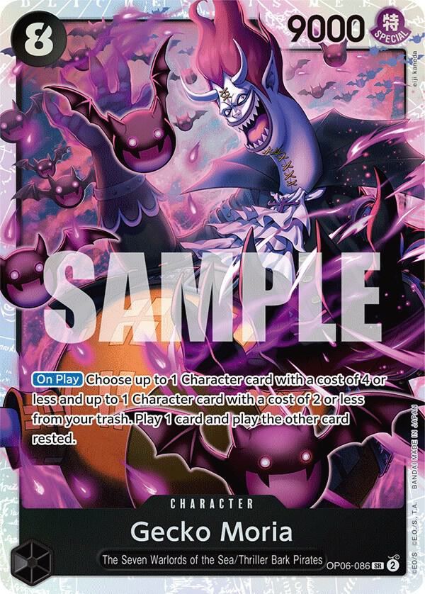 Gecko Moria (086) - Foil (Wings of the Captain)(OP06-086)(SR)
