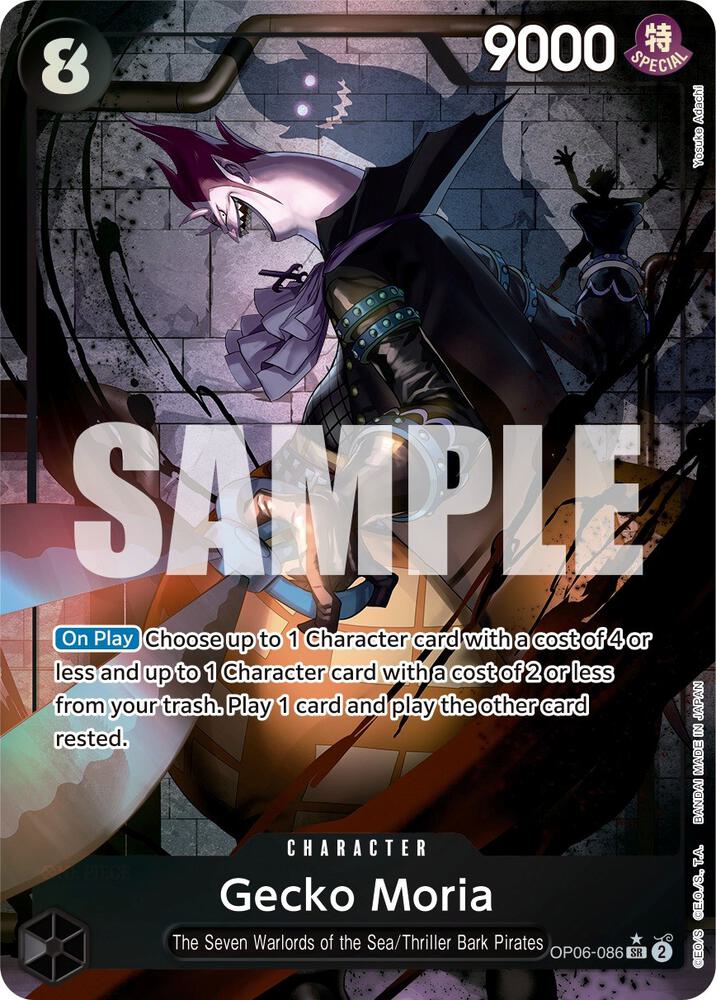 Gecko Moria (086) - Alternate Art - Foil (Wings of the Captain)(OP06-086)(SR)