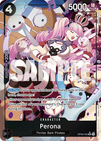 Perona (093) - Alternate Art - Foil (Wings of the Captain)(OP06-093)(SR)