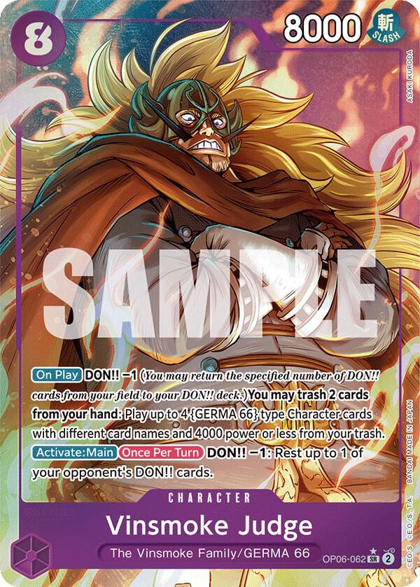 Vinsmoke Judge - Alternate Art - Foil (Wings of the Captain)(OP06-062)(SR)