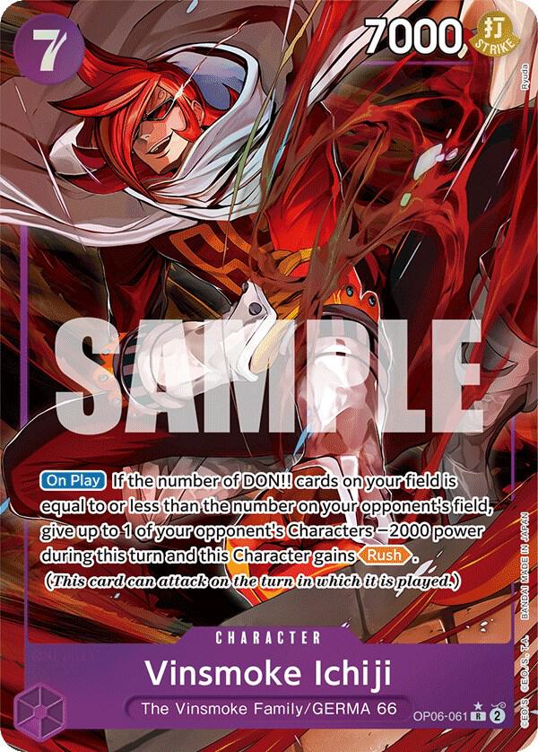 Vinsmoke Ichiji (061) - Alternate Art - Foil (Wings of the Captain)(OP06-061)(R)
