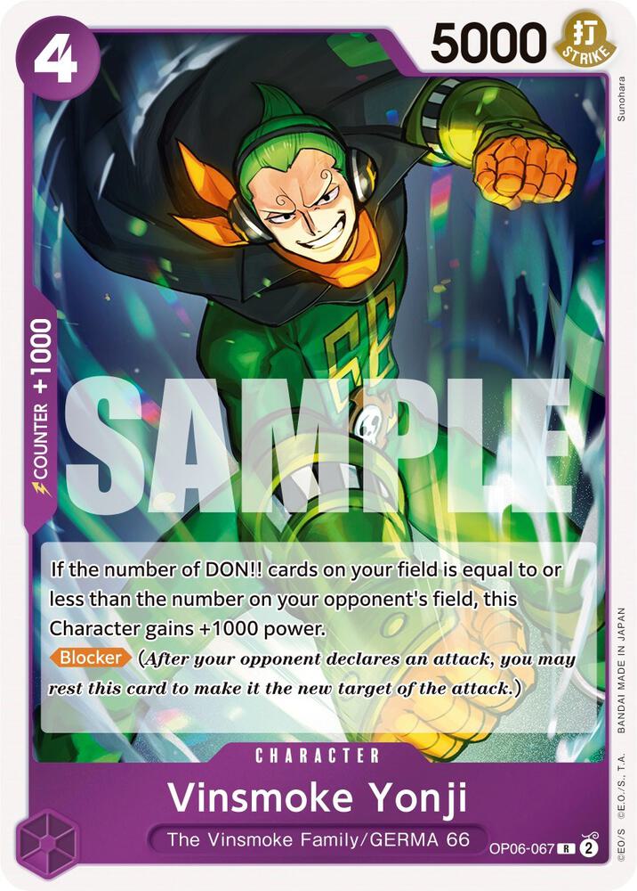 Vinsmoke Yonji (067) - Foil (Wings of the Captain)(OP06-067)(R)