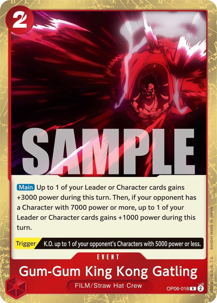 Gum-Gum King Kong Gatling - Foil (Wings of the Captain)(OP06-018)(R)