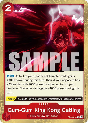 Gum-Gum King Kong Gatling - Foil (Wings of the Captain)(OP06-018)(R)