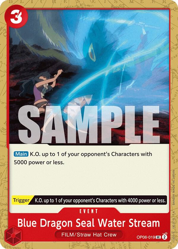Blue Dragon Seal Water Stream (Wings of the Captain)(OP06-019)(UC)