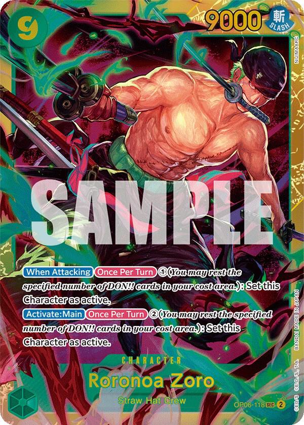 Roronoa Zoro - Foil (Wings of the Captain)(OP06-118)(SEC)