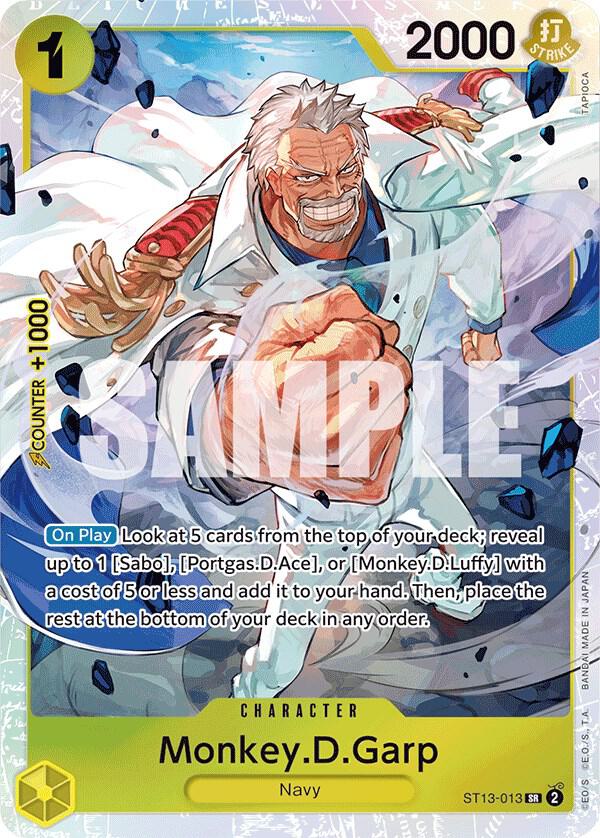 Monkey.D.Garp - Foil (Ultra Deck: The Three Brothers)(ST13-013)(SR)