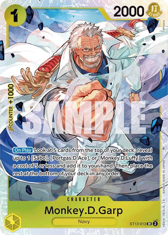 Monkey.D.Garp - Foil (Ultra Deck: The Three Brothers)(ST13-013)(SR)