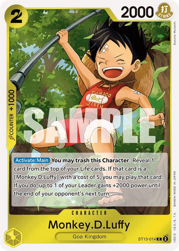 Monkey.D.Luffy (014) - Foil (Ultra Deck: The Three Brothers)(ST13-014)(C)